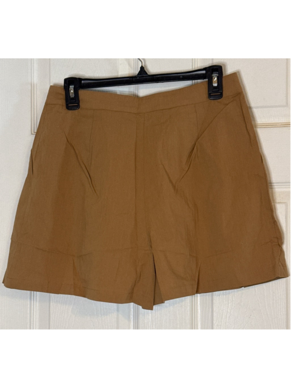 Easel Brown Pleated Shorts M - Picture 2 of 3